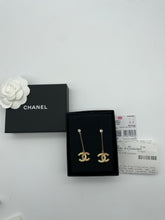 Load image into Gallery viewer, Chanel 23C CC Gold Tone Chain With Drop CC Multicolor Earrings
