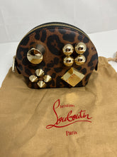 Load image into Gallery viewer, Christian Louboutin Leopard Leather Zip Cosmetic Clutch
