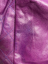Load image into Gallery viewer, Chanel Purple Caviar Drawstring Tote Shoulder bag
