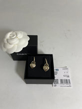 Load image into Gallery viewer, Chanel CC Heart Turnlock Hoop Earrings
