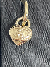 Load image into Gallery viewer, Chanel CC Heart Turnlock Hoop Earrings
