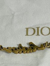 Load image into Gallery viewer, Christian Dior J&#39;Dior Crystal Inlay Gold Chain Link Bracelet
