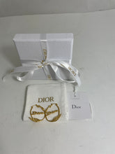 Load image into Gallery viewer, Christian Dior Gold Tone Hoop Earrings
