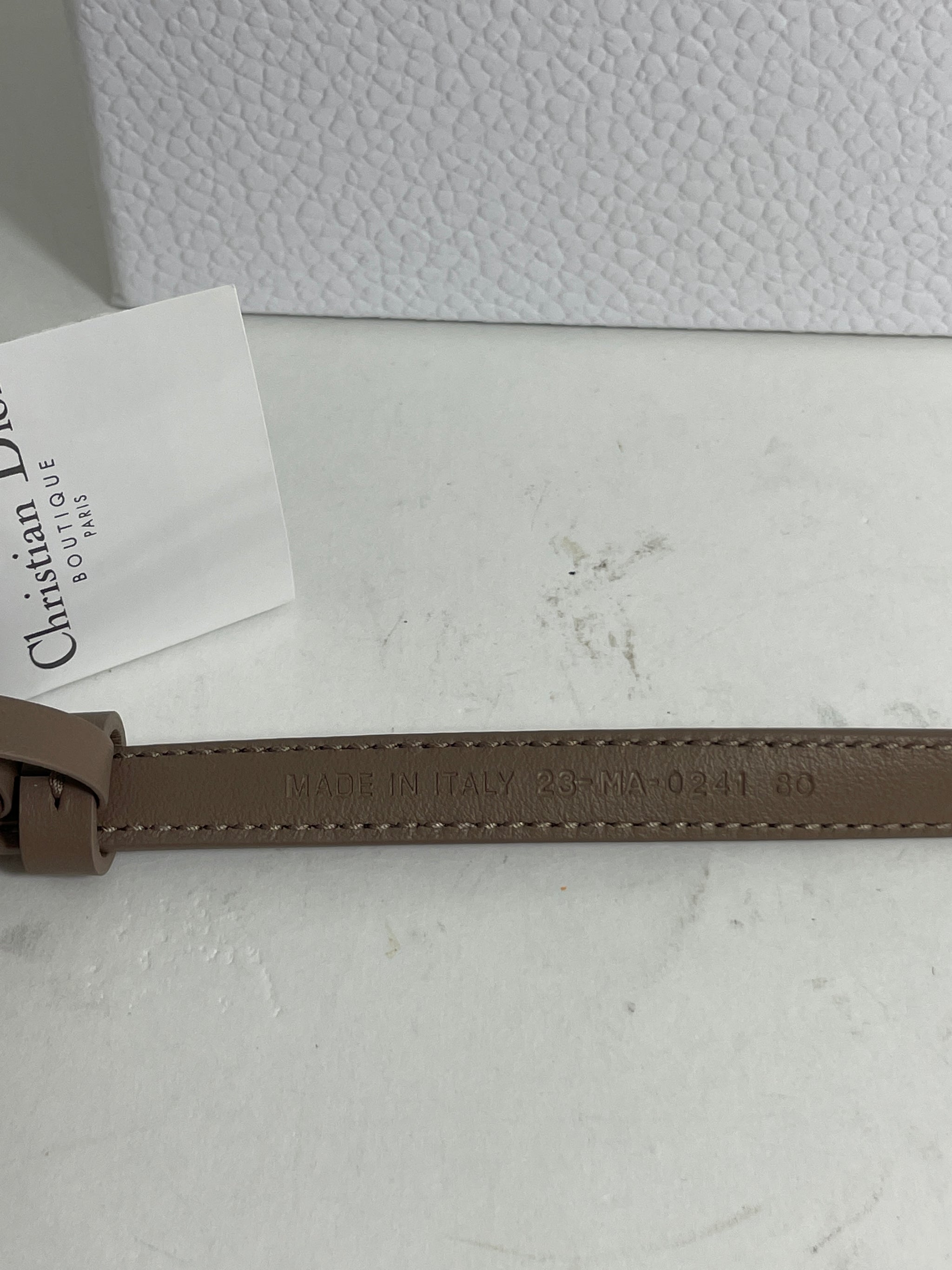Christian Dior skinny belt CD logo Reversible CD Icon Belt Navy Blue and Hermitage Red Smooth  main image 4