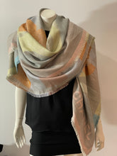Load image into Gallery viewer, Chanel Cashmere Silk Metallic Wrap Scarf
