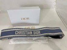 Load image into Gallery viewer, Dior Blue/White Reversible Embroidered Shoulder Bag Strap

