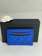 Load image into Gallery viewer, Chanel 22B Blue Caviar Card Case
