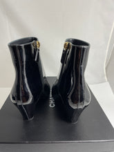 Load image into Gallery viewer, Chanel 20C Black Leather/ Patent Leather Booties
