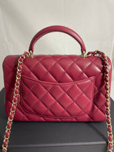 Load image into Gallery viewer, Chanel Classic Burgundy Mini Rectangle Top Handle Handbag
