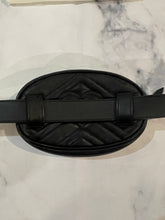 Load image into Gallery viewer, Gucci Black Marmont GG Fanny Belt Bag
