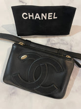 Load image into Gallery viewer, Chanel Black CC Mania Fanny Belt Bag
