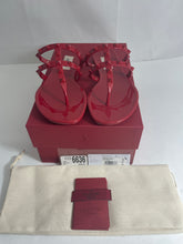 Load image into Gallery viewer, Valentino Red Jelly Rockstud Thong Sandals

