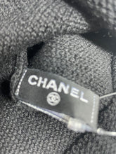 Load image into Gallery viewer, Chanel Cashmere Black CC White Trim Foldover Hat
