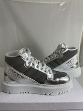 Load image into Gallery viewer, Dior D-Player36 Nylon &amp; Laminated Silver High Top
