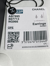 Load image into Gallery viewer, Chanel 22P Gold Tone Hanging Heart Earrings
