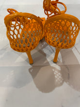 Load image into Gallery viewer, Bottega Veneta Orange Mesh Sandals

