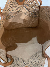 Load image into Gallery viewer, Alaia Beige Laser Cut Leather Small Tote
