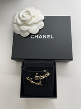 Load image into Gallery viewer, Chanel CC Gold Stud Crystal Post &amp; Cuff Inlay Earrings
