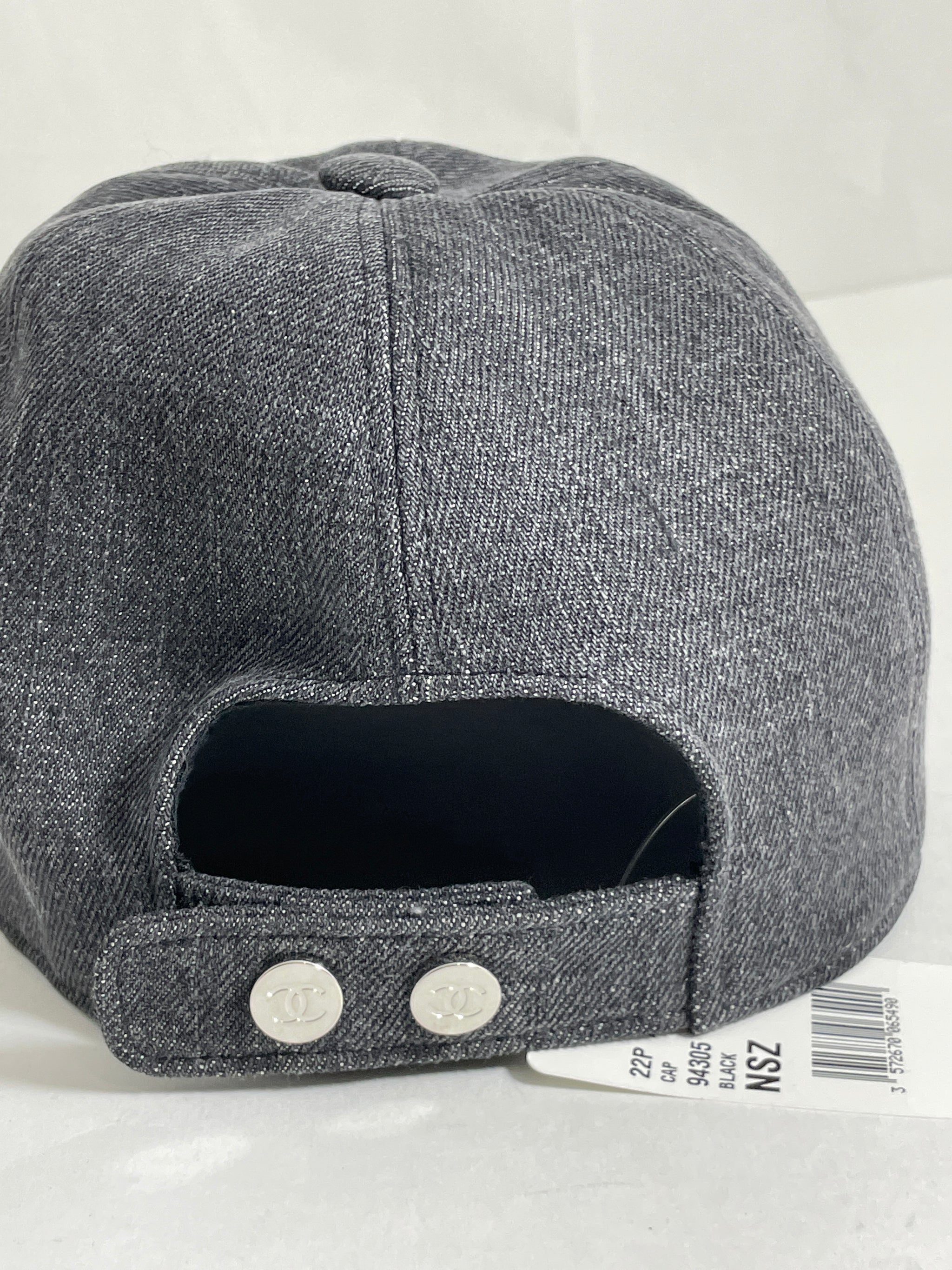 Chanel 22P Black Denim CC Baseball Hat – The Millionaires Closet Chanel 22P Black Denim CC Baseball Hat – The Millionaires Closet