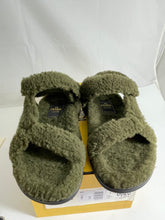 Load image into Gallery viewer, Fendi Shearling Green FF Sandal
