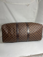 Load image into Gallery viewer, Louis Vuitton Damier Ebene Coated Canvas Keepall Luggage
