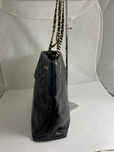 Load image into Gallery viewer, Chanel Black Leather Large Vintage Tote Handbag
