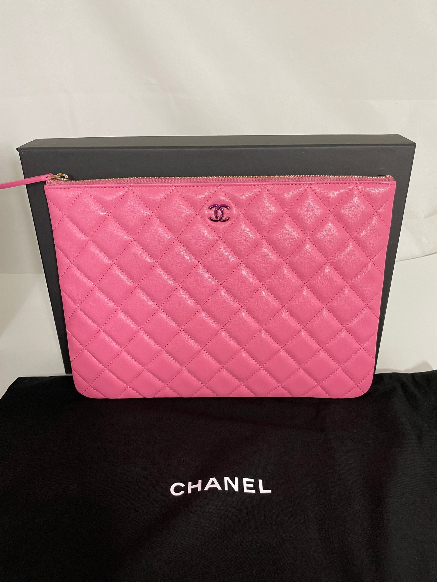 Chanel Bubblegum Pink Medium Ocase Clutch