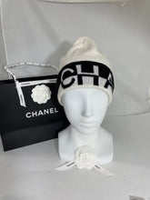 Load image into Gallery viewer, Chanel White Cashmere Color Block Hat
