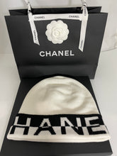 Load image into Gallery viewer, Chanel White Cashmere Color Block Hat
