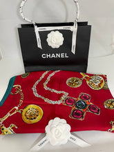 Load image into Gallery viewer, Chanel Red Green Jewelry Scarf
