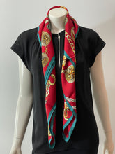 Load image into Gallery viewer, Chanel Red Green Jewelry Scarf
