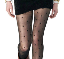 Load image into Gallery viewer, Chanel Black CC Runway Tights Hosiery Sold Out Everywhere
