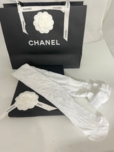 Load image into Gallery viewer, Chanel White CC Runway Tights Hosiery Sold Out Everywhere
