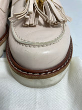 Load image into Gallery viewer, Stuart Weitzman Bromley Ivory/Beige Tassel Loafers
