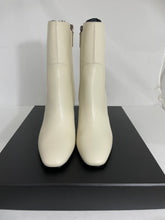 Load image into Gallery viewer, Saint Laurent Pearl White Leather Jane Ankle Boots
