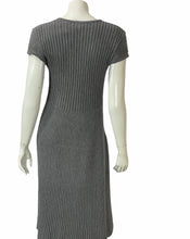 Load image into Gallery viewer, Chanel Gray Wool Ribbed Midi Sweater Dress
