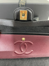 Load image into Gallery viewer, Chanel Classic Black Caviar Double Flap Small Handbag
